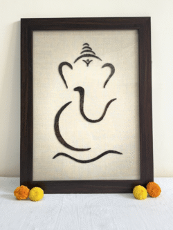Beaded Ganesha Hand Embroidered Art Frame