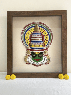 Artful Kathakalli Mask Hand Embroidered Art Frame