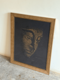 Meditative Buddha Hand Embroidered Art Frame