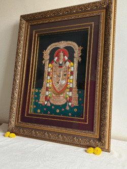 Divine Lord Venkateswara Hand Embroidered Art Frame